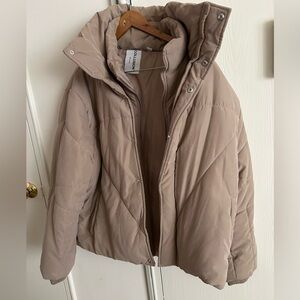 Taupe winter coat